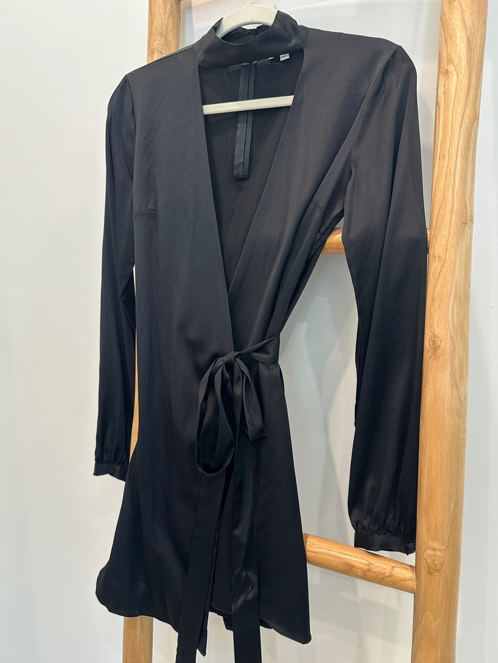 LPA stretch silk wrap mini dress sz xs